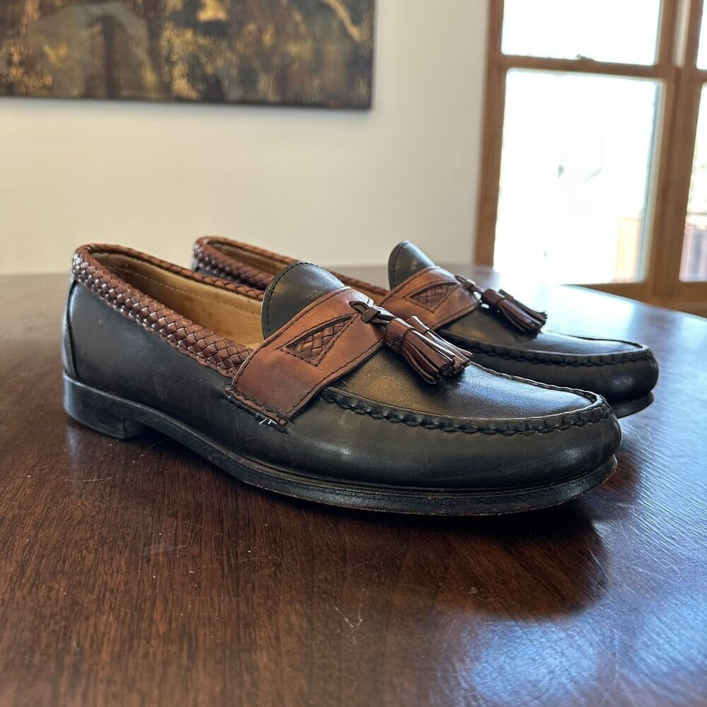 Allen Edmonds Maxfield Leather Tassel Loafers Black Brown Men’s Size 11A